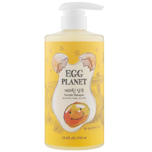 Кератиновий шампунь для пошкоджого волосся EGG Planet Keratin Shampoo, 700мл